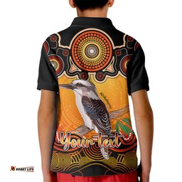 Personalised Australia Sagittarius Kookaburra Zodiac Kid Polo Shirt Auz Astrology Aboriginal - Red