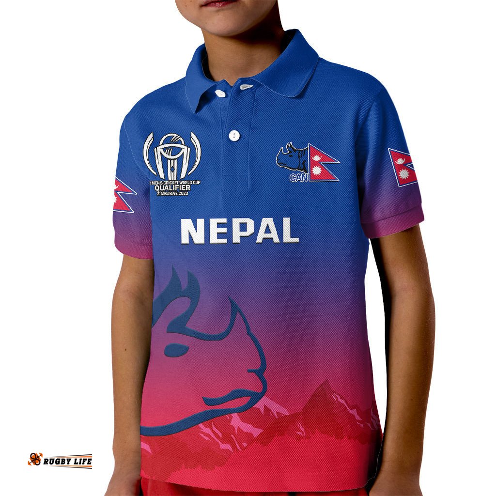 Nepal Cricket Kid Polo Shirt Dynamic Version-
