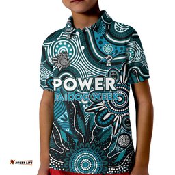 Personalised Power NAIDOC Week 2024 Kid Polo Shirt Aussie Aboriginal Art