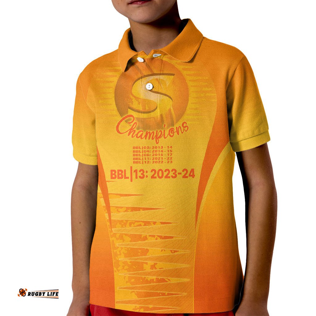 Fire Up Scorchers Custom Kid Polo Shirt The Sixth Time Champions