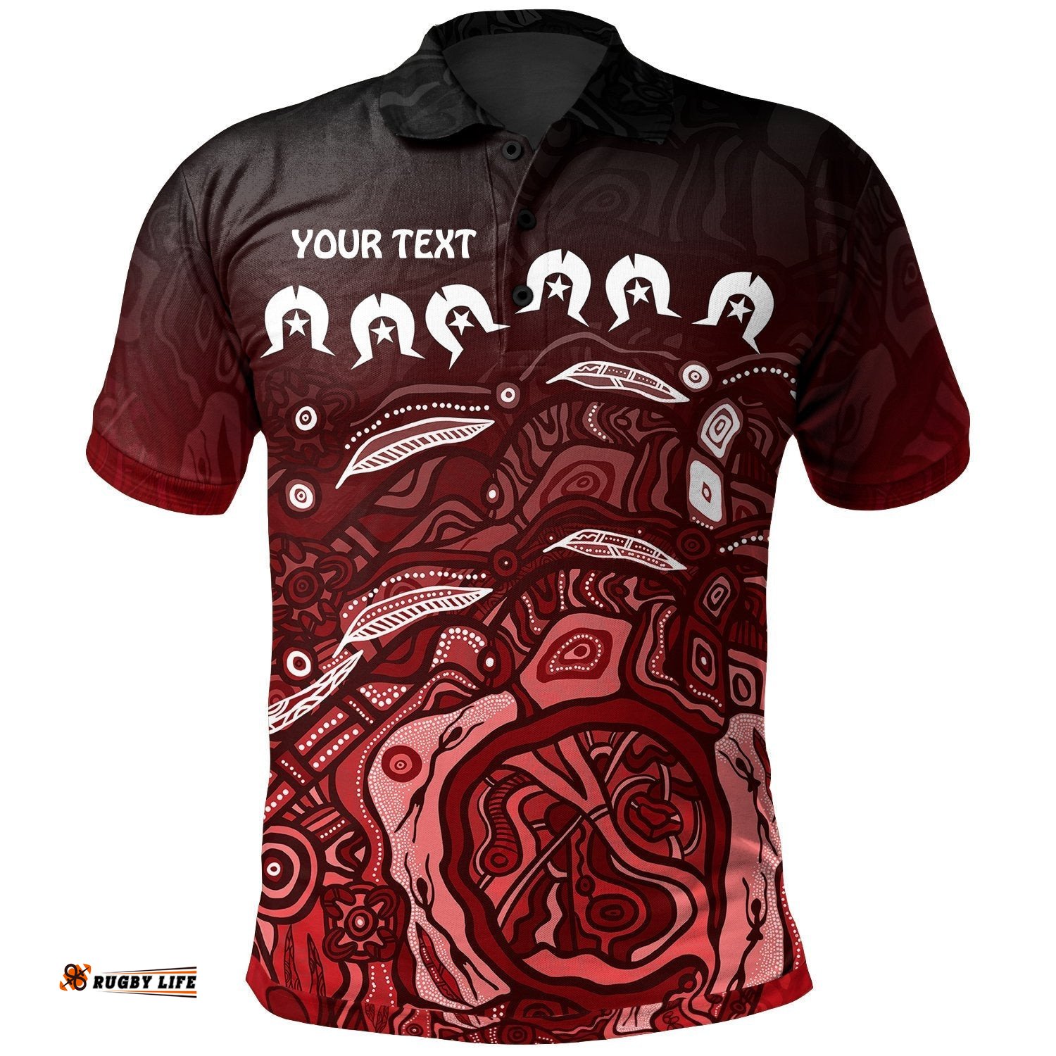 Custom-Kid Torres Strait Islands Polo Shirt - Red Ocean For