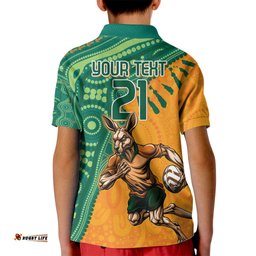 Custom Australia Rugby Wallaroos Kid Polo Shirt Indigenous Aboriginal Pacific Champions