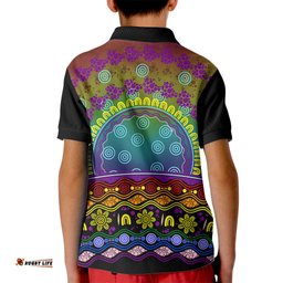 Australia LGBT History Month Kid Polo Shirt Love Always Wins Aboriginal