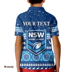 Custom Personalised New South Wales Christmas Polo Shirt KID NSW Rugby Indigenous