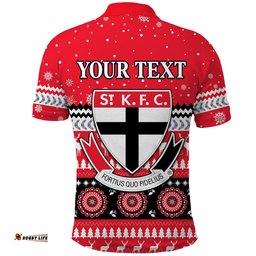 Custom Personalised Saints Christmas Polo Shirt KID Indigenous St Kilda Football