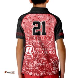 Melbourne Renegades Custom Kid Polo Shirt BBL Cricket Team 2024