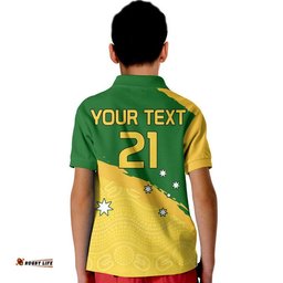 Custom Personalised Australia Soccer Kid Polo Shirt World Cup Football Matildas Female Socceroos