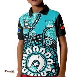 Custom Text And Number Brisbane Heat NAIDOCPolo Shirt KID Indigenous For Our Elders