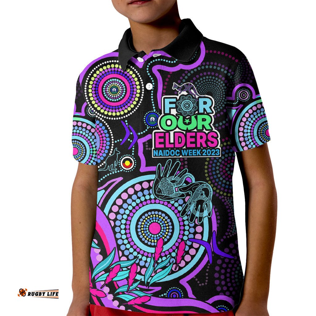 NAIDOC WeekKid Polo Shirt Indigenous Tribal Ver.02 - Purple