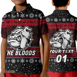 Custom Personalised West Football Club Alice Springs Polo Shirt KID Christmas The Bloods Simple Style - Black