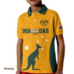 Custom Australia Matildas Pride With Kangaroo Kid Polo Shirt