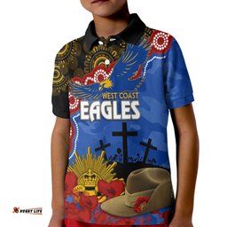 Eagles Football ANZACPolo Shirt KID Aboriginal Mix Slouch Hat