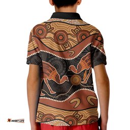 Emu Aboriginal Polo Shirt KID Style No.6