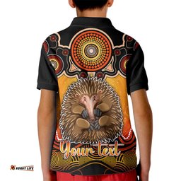 Personalised Australia Virgo Echidna Zodiac Kid Polo Shirt Auz Astrology Aboriginal - Red