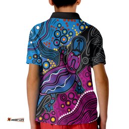 Aboriginal Platypus Polo Shirt KID Tribal No.3