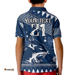 Custom Geelong Cats Football Kid Polo Shirt Christmas Vibe-