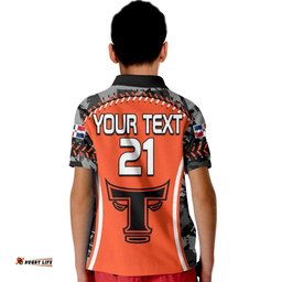 Dominican Toros De Este Baseball Stitches Kid Polo Shirt Orange