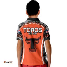 Dominican Toros De Este Baseball Stitches Kid Polo Shirt Orange
