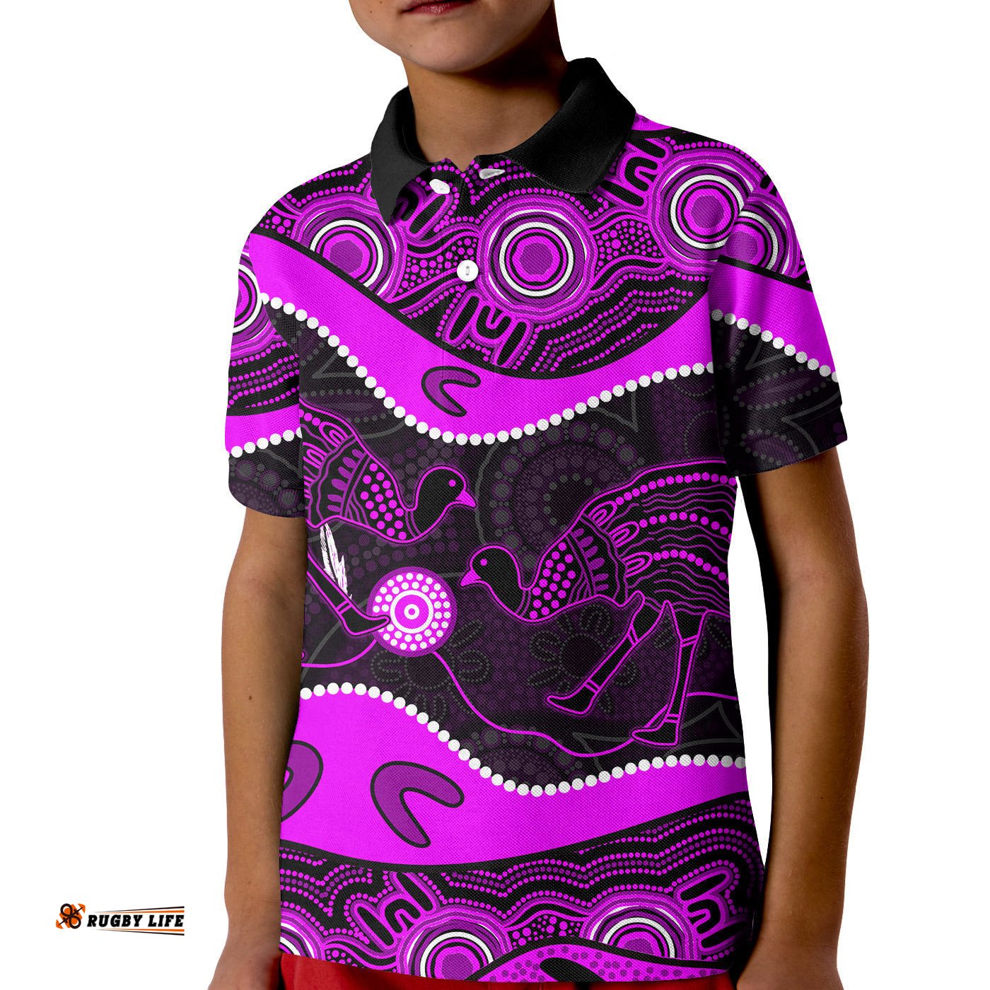 Emu Aboriginal Polo Shirt KID Style No.1