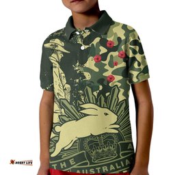 NRL ANZACRabbitohs Kid Polo Shirt Camouflage
