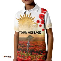 Custom Anzac DayPolo Shirts Kid - We Will Remember Them