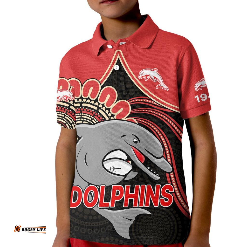NRL Redcliffe Dolphins Kid Polo Shirt