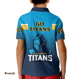 Titans Rugby Kid Polo Shirt Gold Coast 2007 Sporty Style