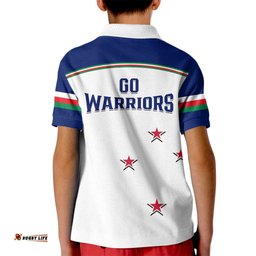 Warriors Rugby Kid Polo Shirt New Zealand Sporty White Style