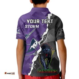 Personalised Storm And Panthers Rugby Kid Polo ShirtSporty Style