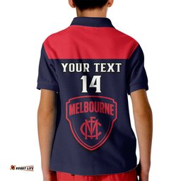 Personalised Melbourne FootballKid Polo Shirt Go Demons Sporty Style