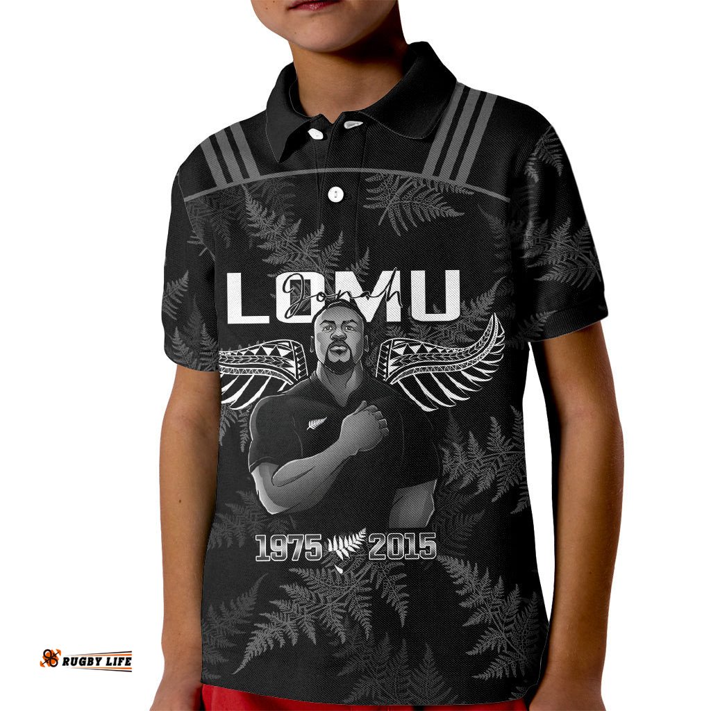 New Zealand Silver Fern Rugby Kid Polo Shirt Aotearoa Godfather Proud Gone But Never Forgotten