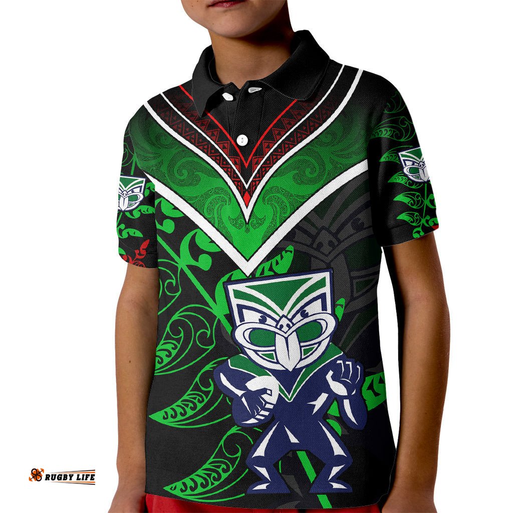 New Zealand Rugby Silver Fern Kid Polo Shirt The Maori Warriors