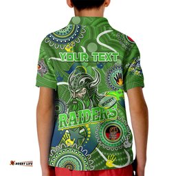 Personalised NAIDOC Week 2024 Raiders Kid Polo Shirt Australia Fire Burning