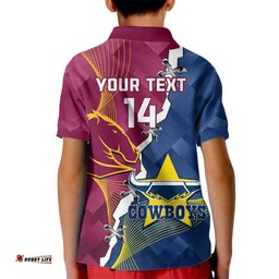 Custom Cowboys And Broncos Rugby Kid Polo Shirt Dynamic Style