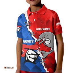Personalised Dolphins and Knights Rugby Kid Polo ShirtSporty Version
