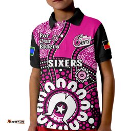 Sydney Sixers NAIDOCPolo Shirt KID Indigenous For Our Elders