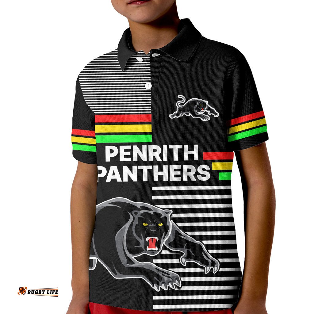 Penrith Panthers Rugby Kid Polo Shirt Proud The Panthers Comeback