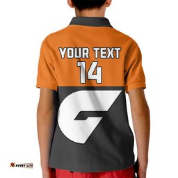 Personalised GWS Giants FootballKid Polo Shirt Sporty Style