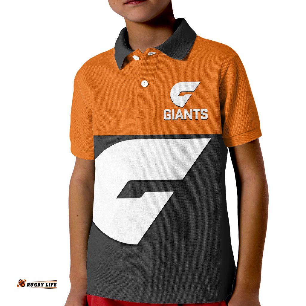 Personalised GWS Giants FootballKid Polo Shirt Sporty Style