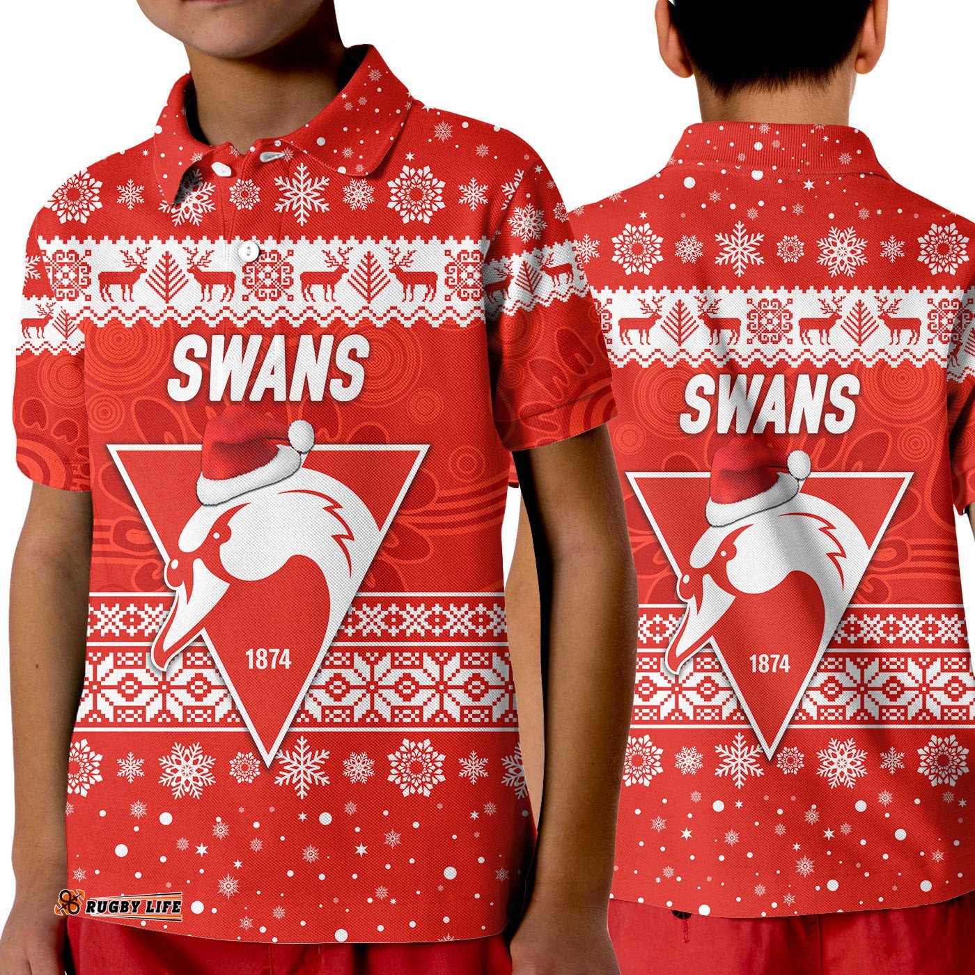 Sydney Swans Polo Shirt KID Christmas Simple Style