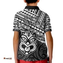 Matariki New Zealand Kid Polo Shirt Maori New Year Tiki Black Version