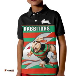 Rabbitohs RugbyKid Polo Shirt Glory Glory Souths Unique