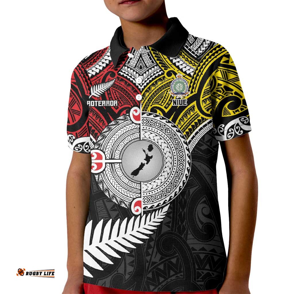 Aotearoa and Niue Mo Te Tiriti Kid Polo Shirt New Zealand Honour The Treaty Ake!Ake!Ake! LT9