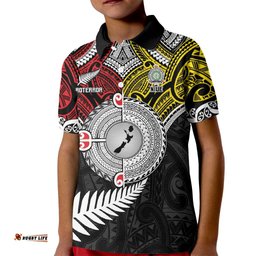 Aotearoa and Niue Mo Te Tiriti Kid Polo Shirt New Zealand Honour The Treaty Ake!Ake!Ake! LT9