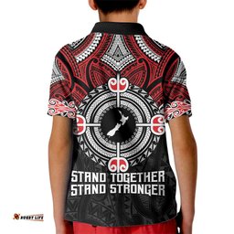 Aotearoa Proud To Be Maori Kid Polo Shirt New Zealand Fight Together LT9