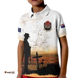 Australia And New Zealand ANZAC Day Kid Polo Shirt Battle Of Beersheba LT05