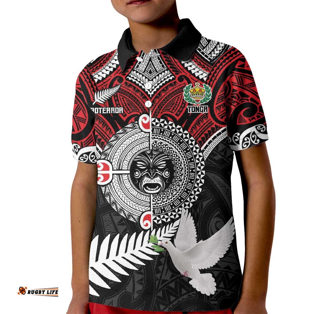 Aotearoa and Tonga Mo Te Tiriti Kid Polo Shirt New Zealand Honour The Treaty Ake!Ake!Ake! LT9