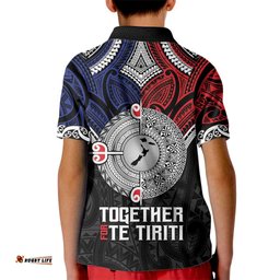 Aotearoa and Samoa Mo Te Tiriti Kid Polo Shirt Tangata Moana Stand with Tangata Whenua LT9