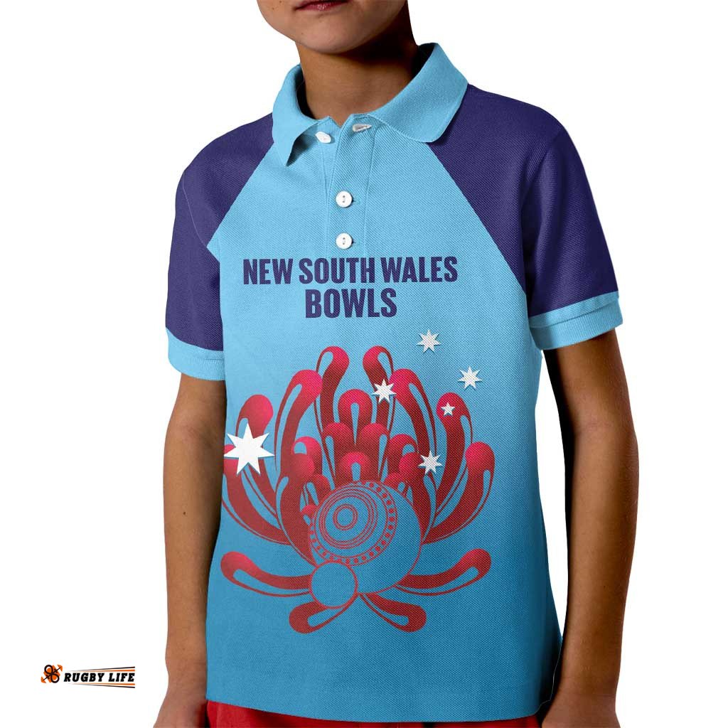 Custom New South Wales Bowls Australia Kid Polo Shirt Go Champions NSW Waratah LT14