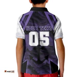 Custom Fremantle Football Kid Polo Shirt Dockers Anchor Sporty Style DT05